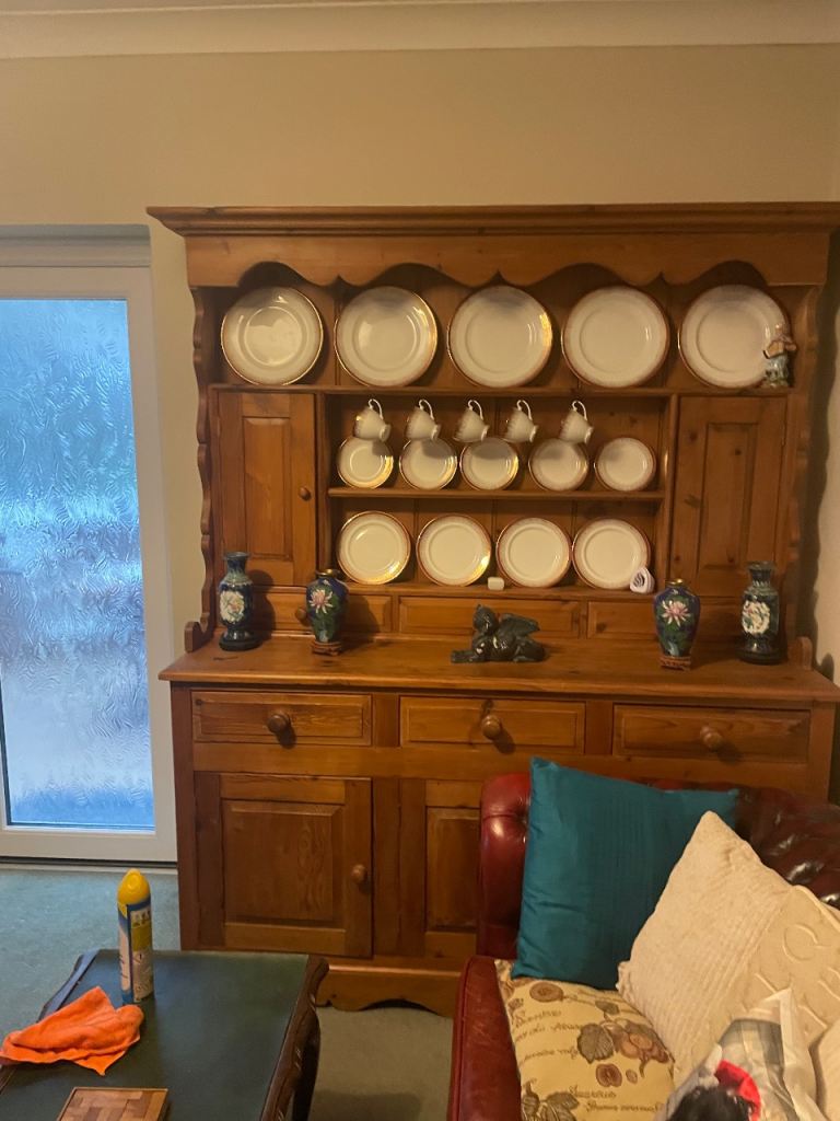 Old waxed pine Welsh dresser