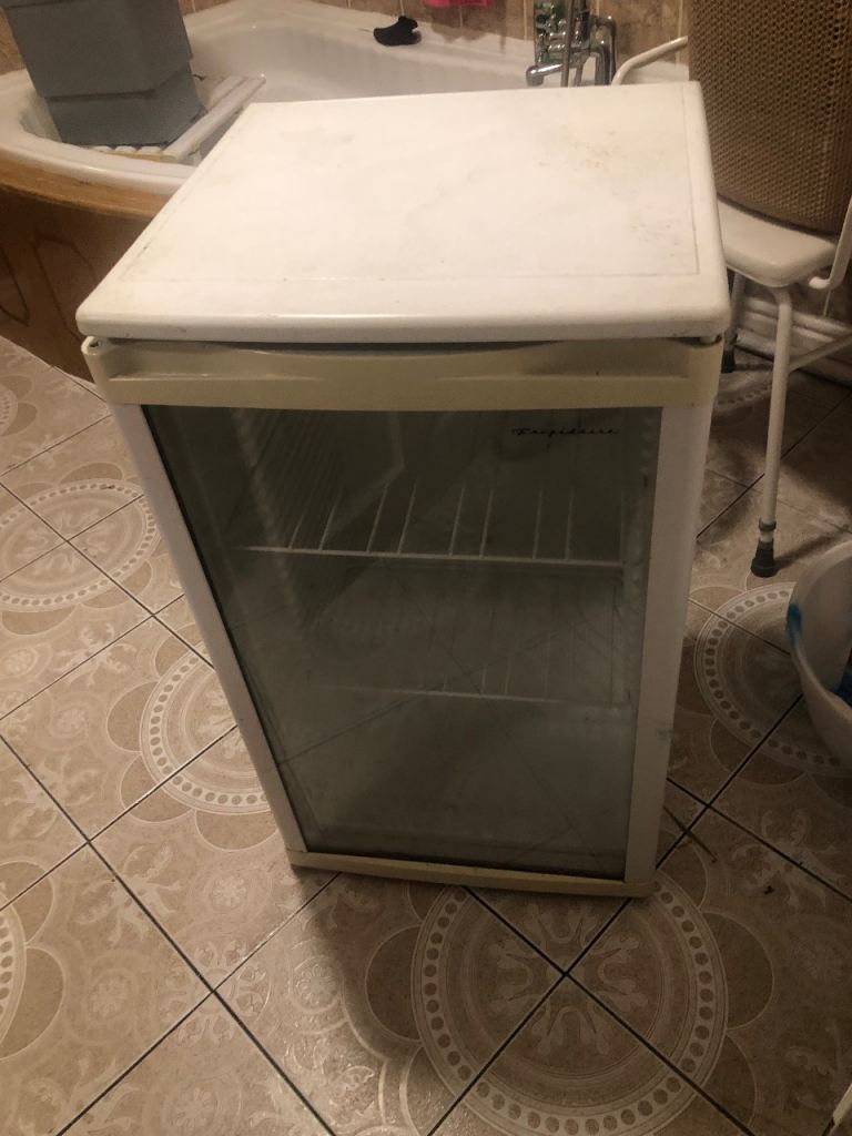 2 X White Mini Glass Door Fridge - Good for Drinks