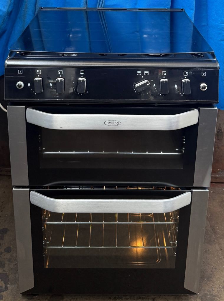 Belling FSG60DO 60cm Double Oven Gas Cooker - Black