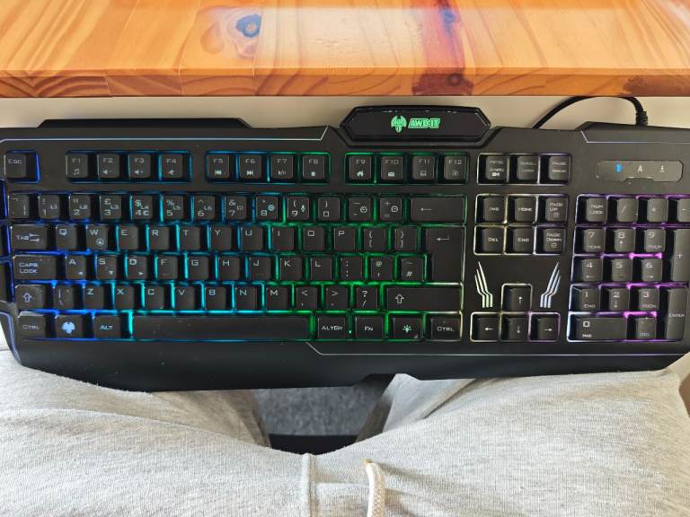 AWD-IT Nebula GX610 Gaming Keyboard – RGB Backlit, Good Condition