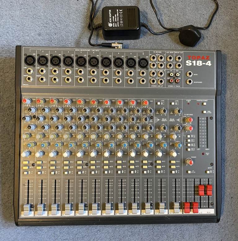 Soundtracs Topaz S18-4 Analogue Mixing Desk - 10 Mono + 4 Stereo channels