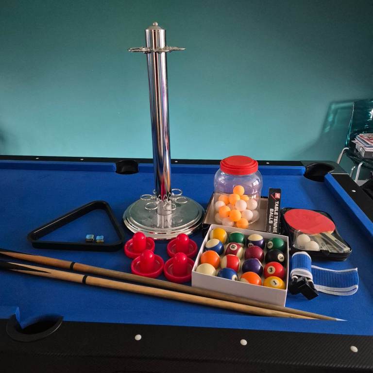 Mightymast 3 in 1 pool table table tennis and air hockey table