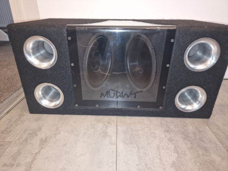 Mutant Car Subwoofer Box with Dual Speakers – Good Condition