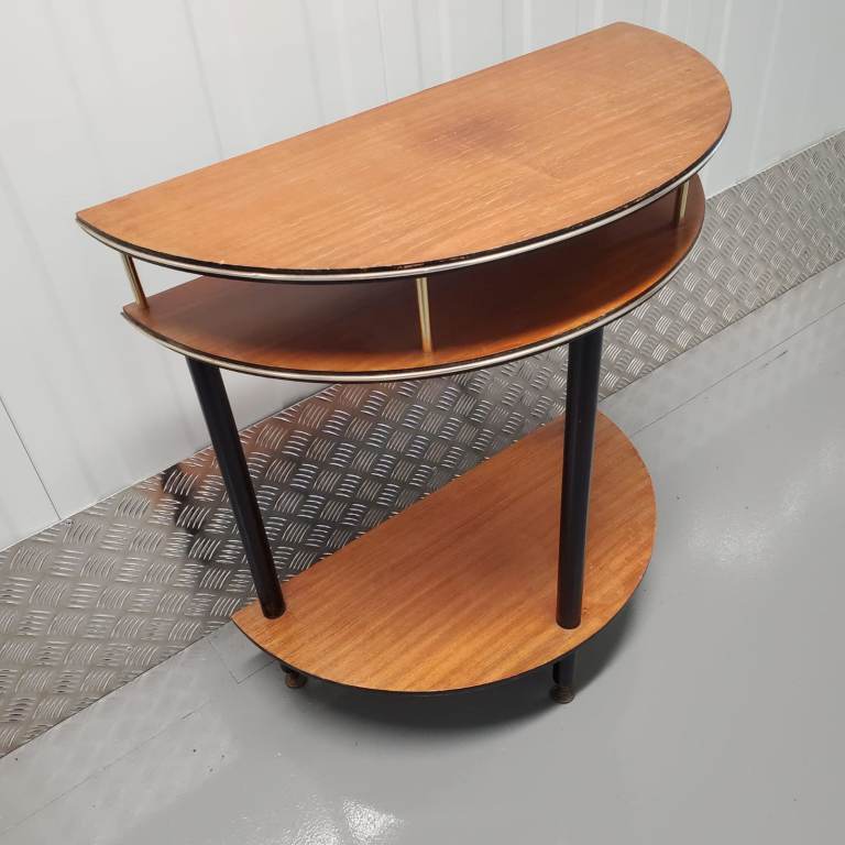 Vintage mid-century - Half moon table. Telephone/hall/console table. 