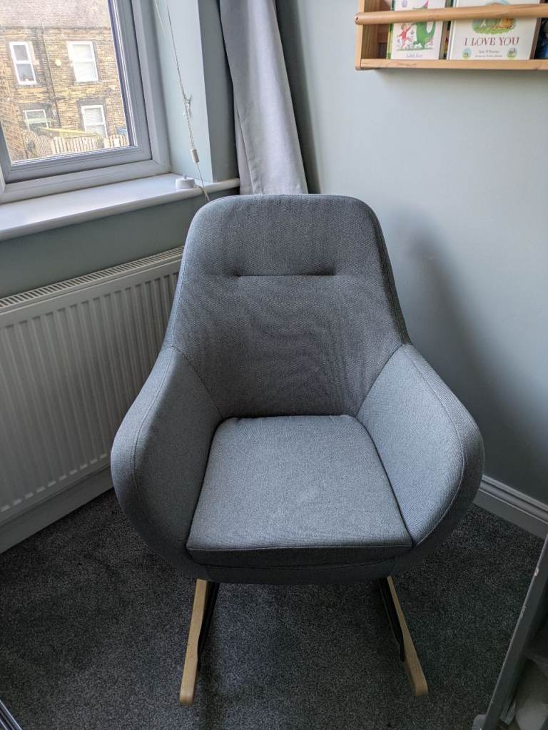 Jysk light blue rocking chair 