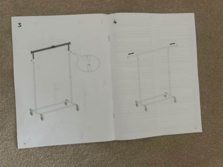 Clothes Rail - Mobile Assemble/Dissemble fir Storage