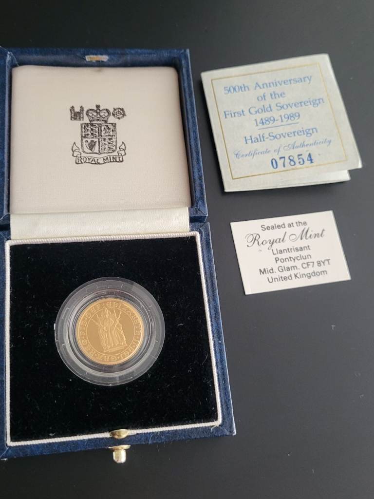 Half Gold Sovereign 500th anniversary