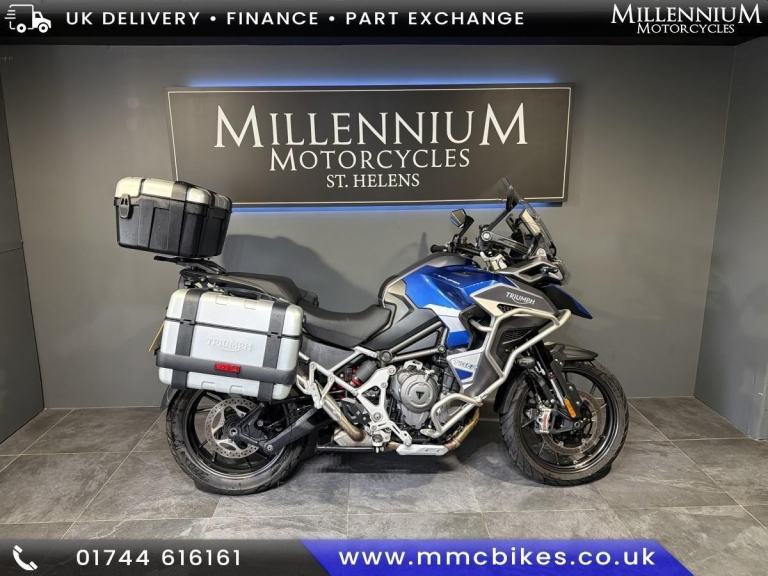 2022 TRIUMPH TIGER 1200 GT EXPLORER ADVENTURE BIKE WITH THREE PART LUGGAGE