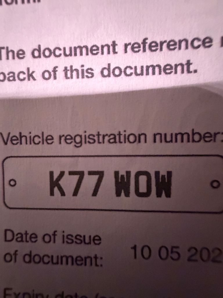 Private number plate 