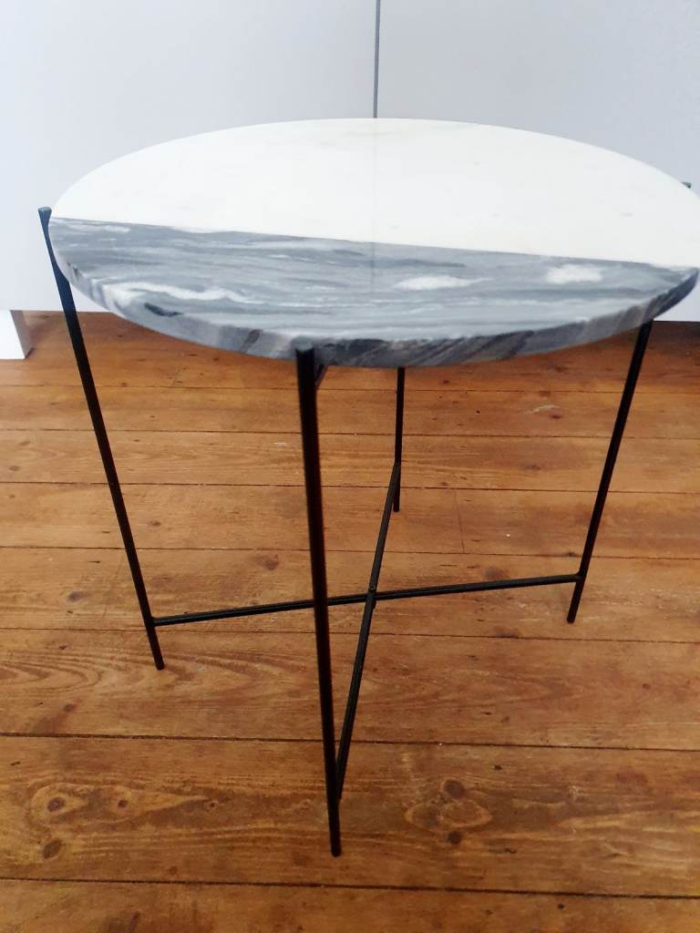 Marble effect side, small coffee table 