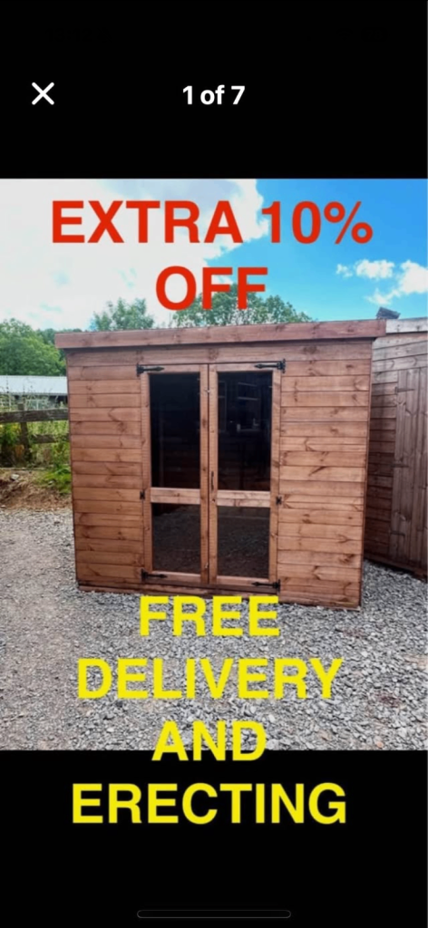 image for EXTRA 10% OFF 8X8 SUMMERHOUSE FREE DELIVERY AND FITTING