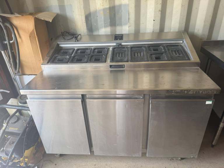 3 Door Salad Prep Station and Refrigerator