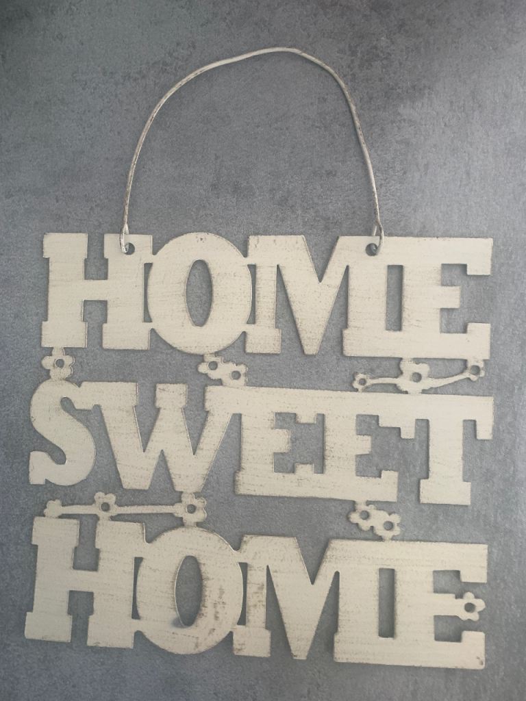 Home Sweet Home Metal Hanging Sign - As Good As New
