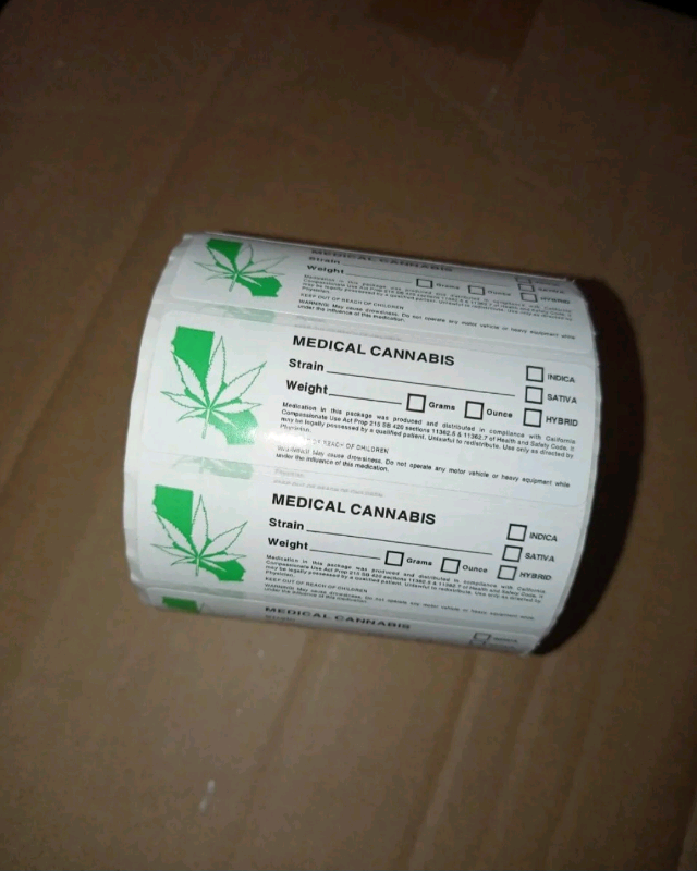 Rx label pop top labels cali pack stickers