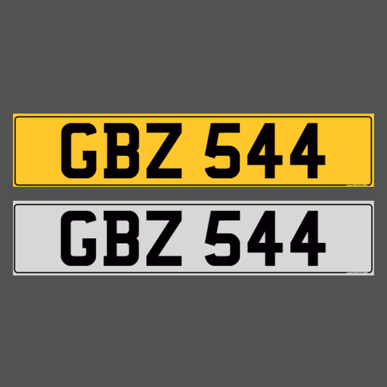 GBZ 544 - Dateless Cherished Registration Number Plate