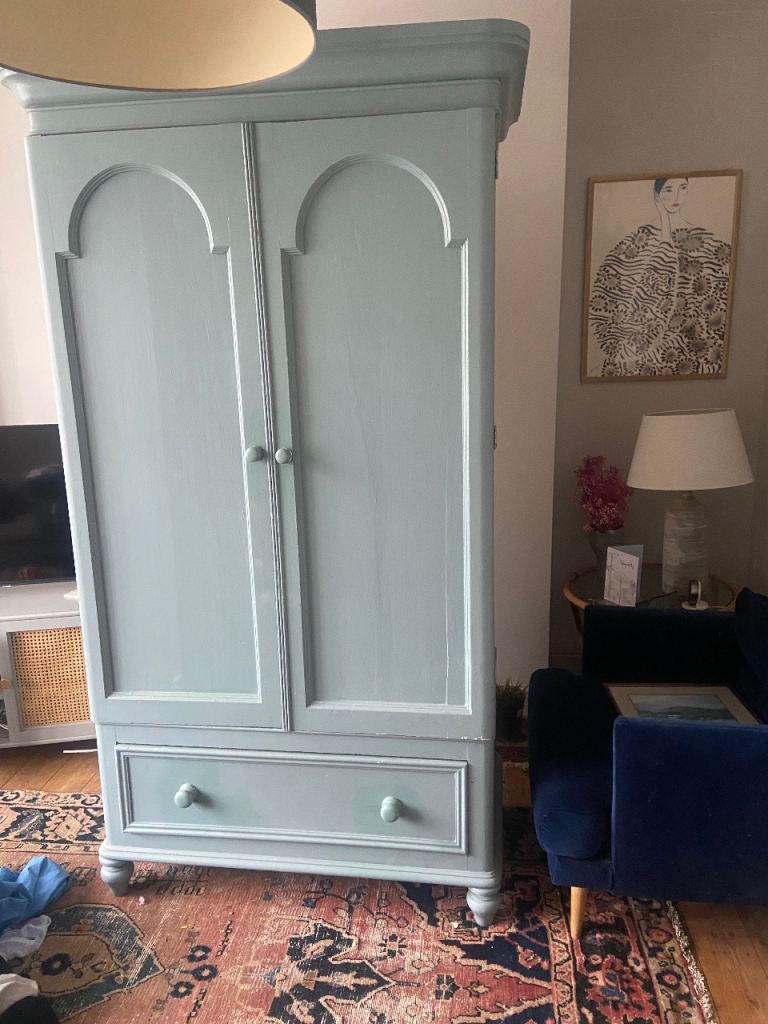 Wooden painted antique wardrobe. Great condition.