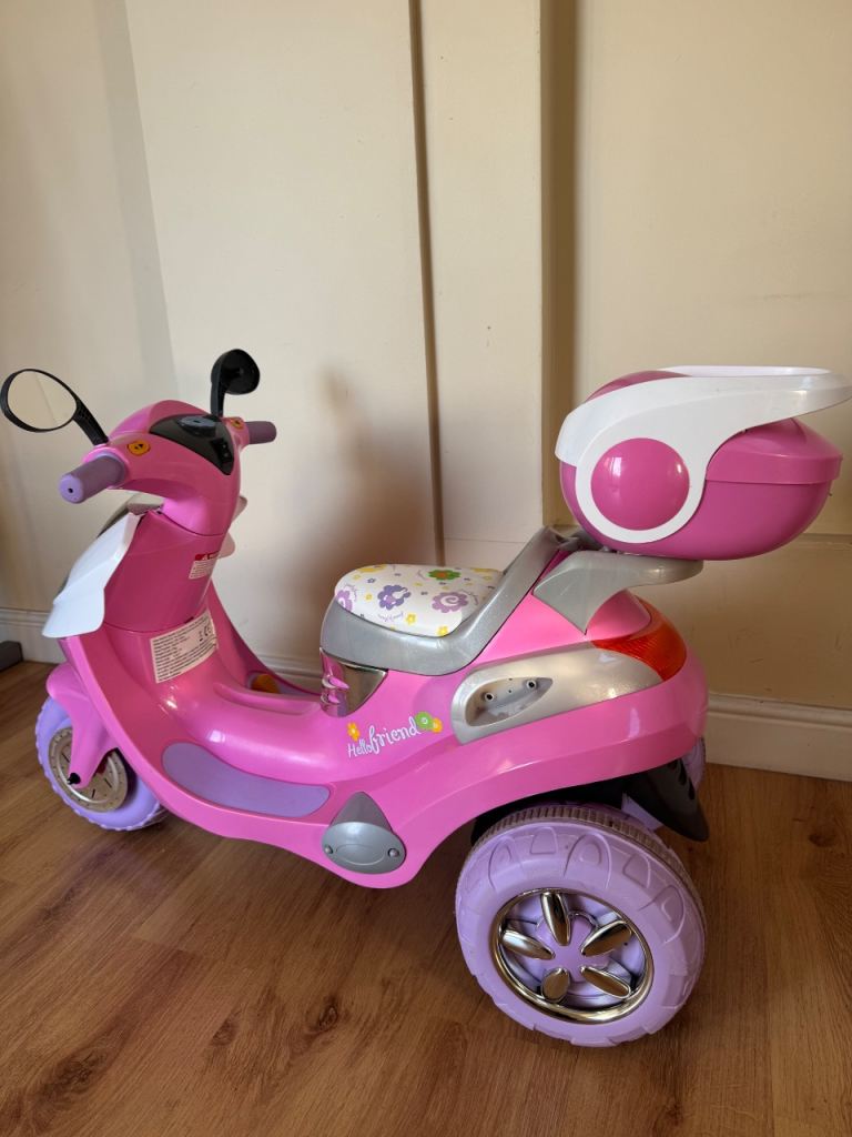 Pink Electric Ride On Scooter for Kids 6v