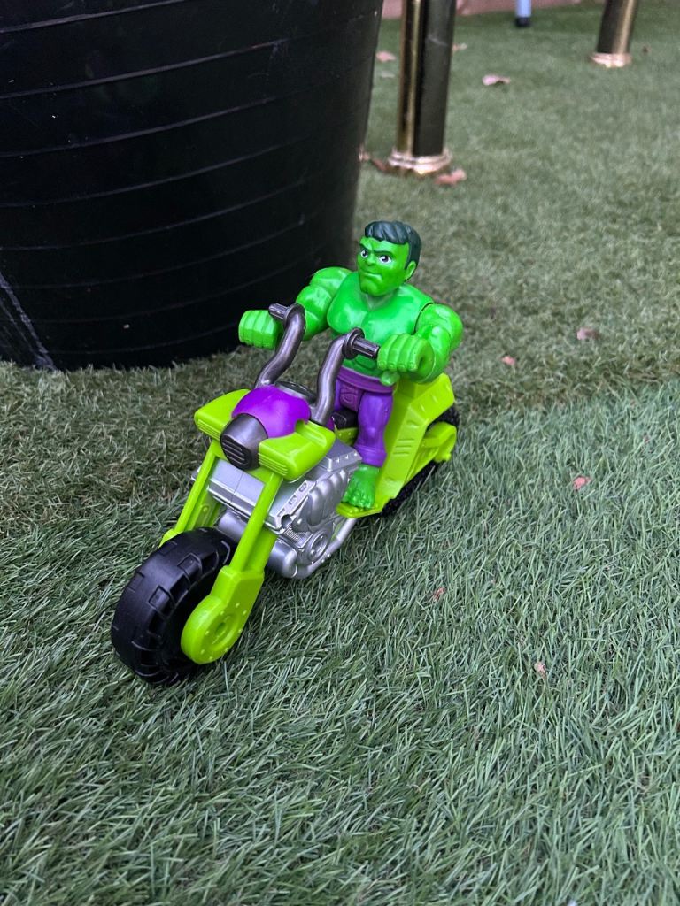 Hulk on Motorcycle Toy – Good Condition