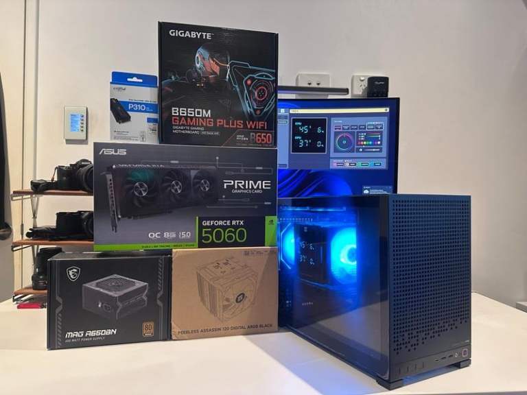 Ultra-Compact Gaming PC | Ryzen 7 7700 (8-Core)| RTX 5060.