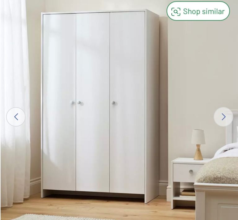 Seville 3 Door Wardrobe - White
