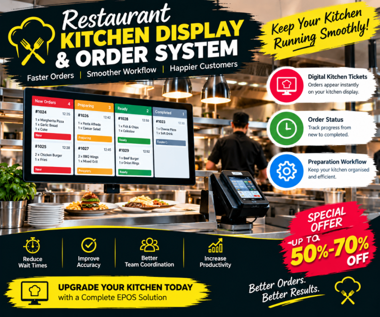 Restaurant Kitchen Display & Order System SPECIAL OFFER: UP TO 50%–70% OFF