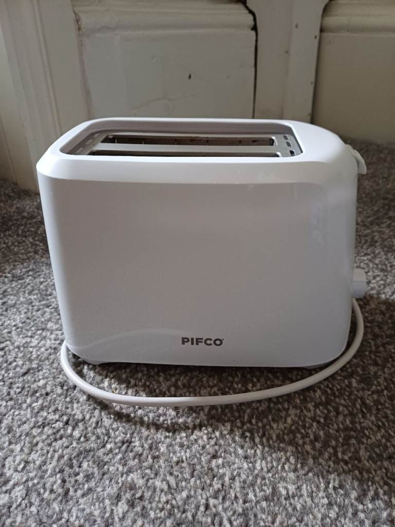 Pifco 2-Slice Toaster – White, Good Condition