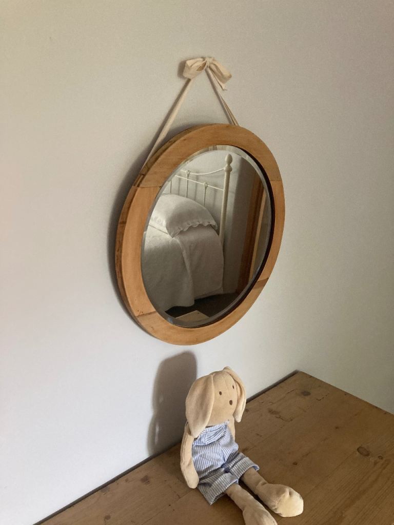 Small victorian hardwood framed mirror