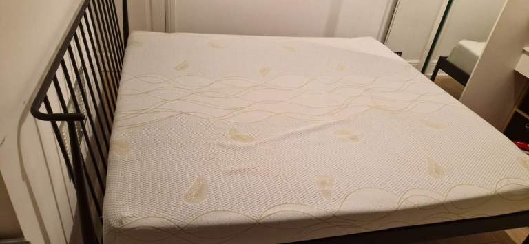 Super king bed frame and memory foam mattress