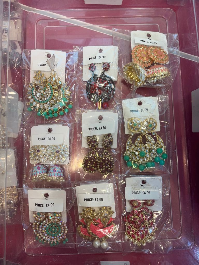 Earrings x50 lady women’s Indian traditional modern style Joblot bundle new RRP £750+ green yellow