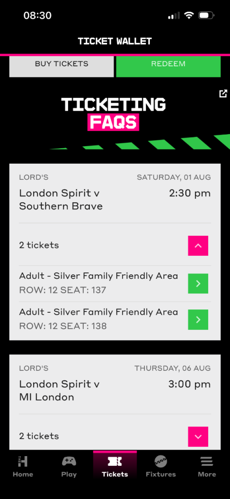 Two Cricket Tickets for London Spirit vs Southern Brave at Lord's
