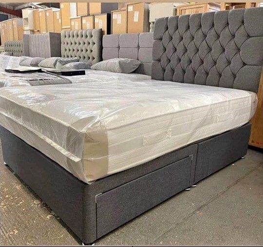 >>>❤️Grab Now 🚛DIVAN 5FT King Size Bed Base with Mattress & Storage Drawers 😘15% OFF💥COD🚚