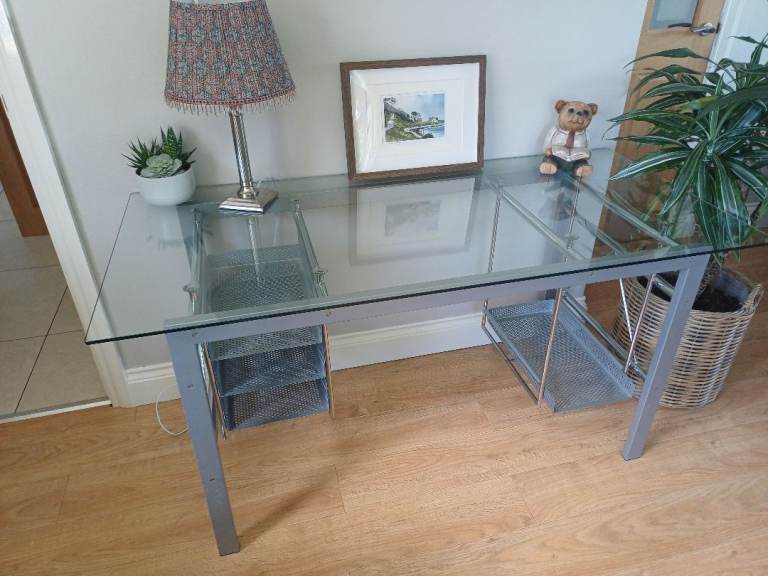 Glass desk