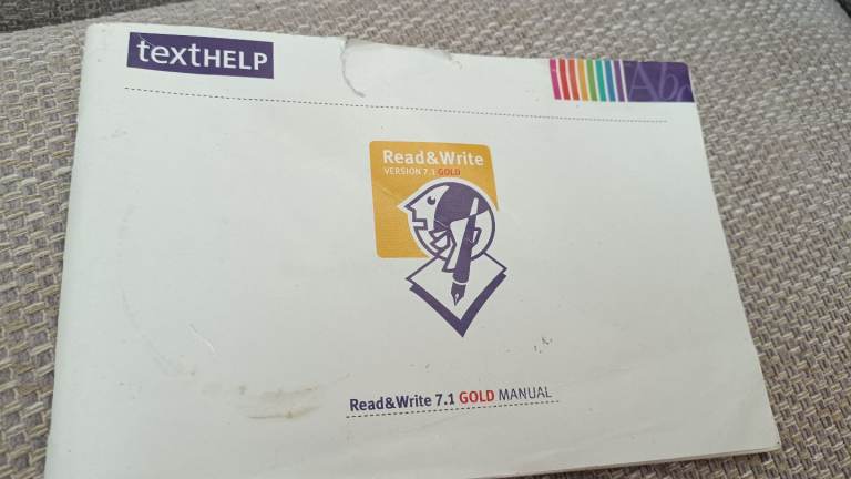 textHELP Read&Write 7.1 GOLD MANUAL – Used Condition
