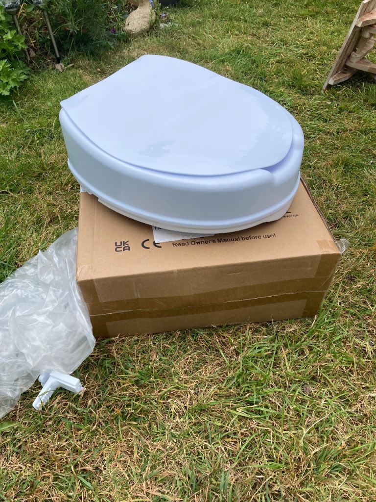 New White Raised Toilet Seat for Accessibility