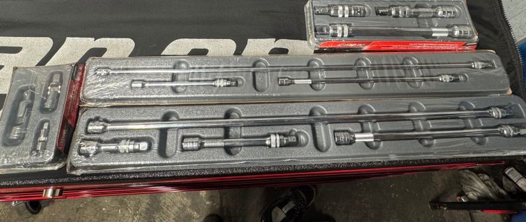 Snap on extension bar set 
