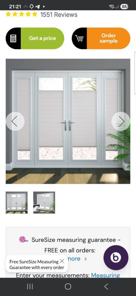 Perfect fit venetian blinds 