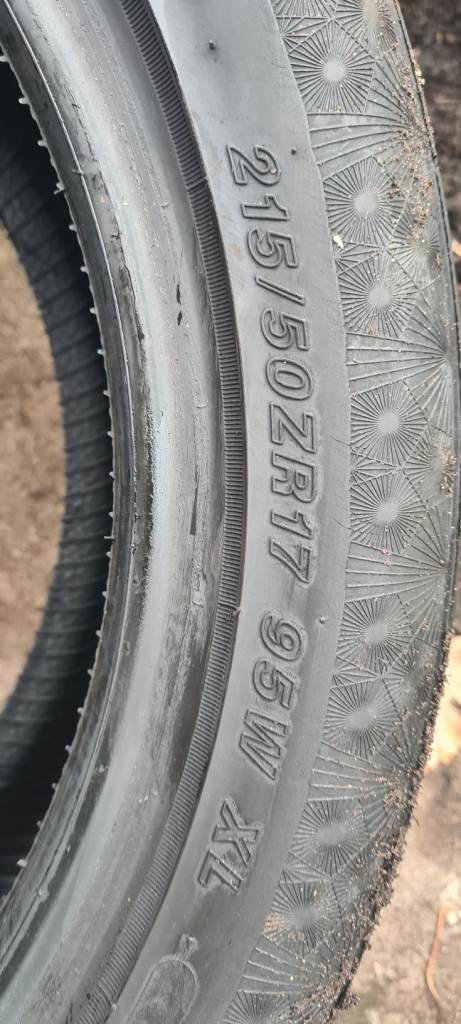image for Good used spare tyre 215/50zr 17