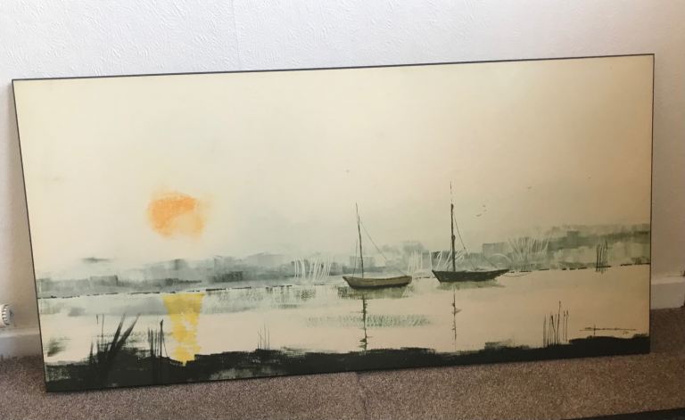 Athena Reproductions J. Spencer Riverside Print – 1975
