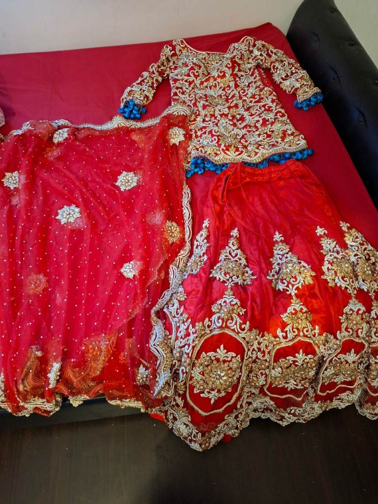 Pakistani wedding lehenga dress buy or for hire 