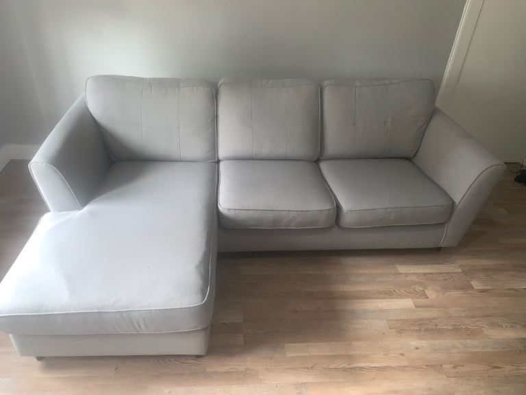 Comfortable Grey Fabric Corner DFS Sofa