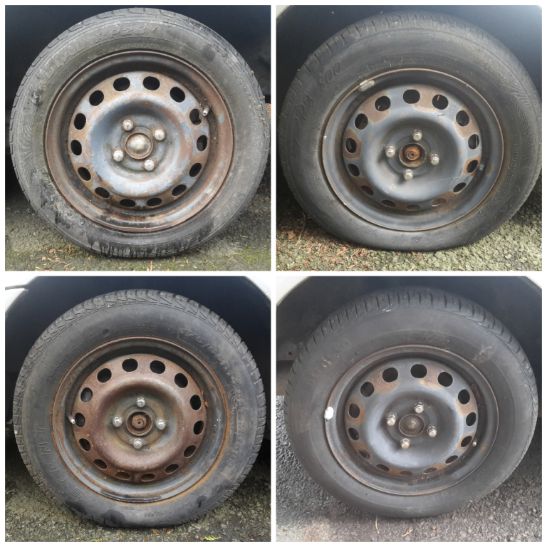 Honda Steel Wheels Rims & Tyres 14" 4x100 Civic EG EK EJ9 Jazz CRX MG Rover