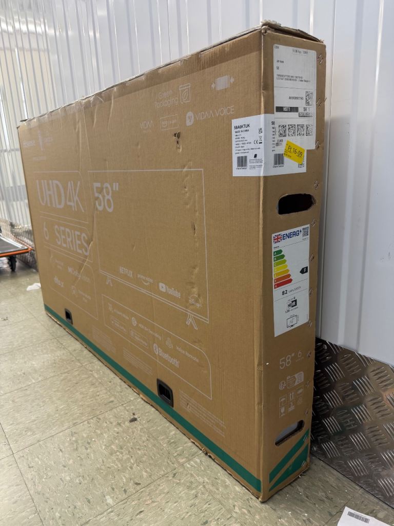 Brand new Hisense 58 inch 4k Smart Tv 
