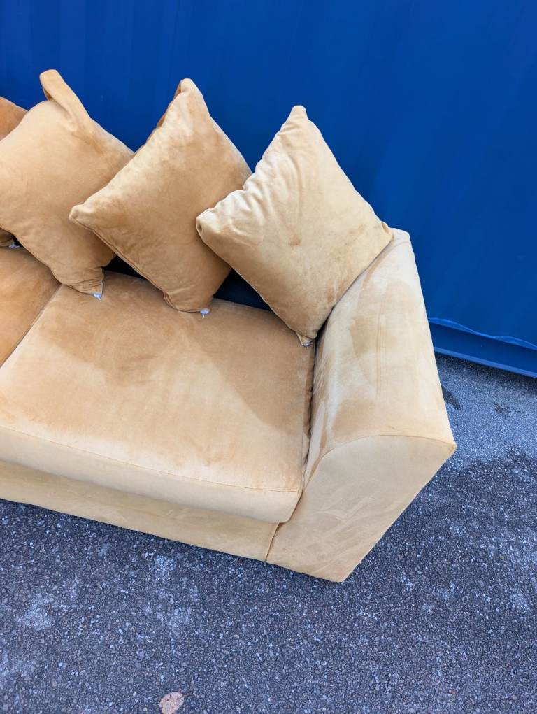 2 Seater Plush Velvet Sofa Cleaned Delivery Available 