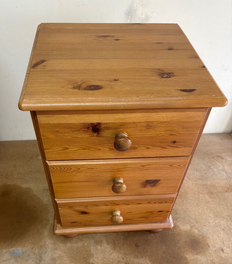 Two Bed Side 3 Drawer Tables