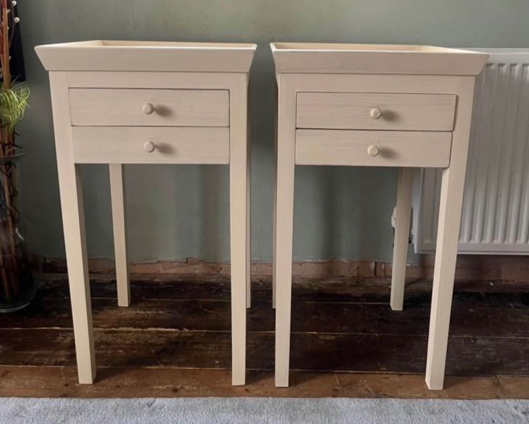 Oka Bedside Tables - Matching Pair Bedside or Side Tables 