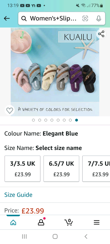 image for KuaiLu Womens Fuzzy-Furry-Fluffy Slippers