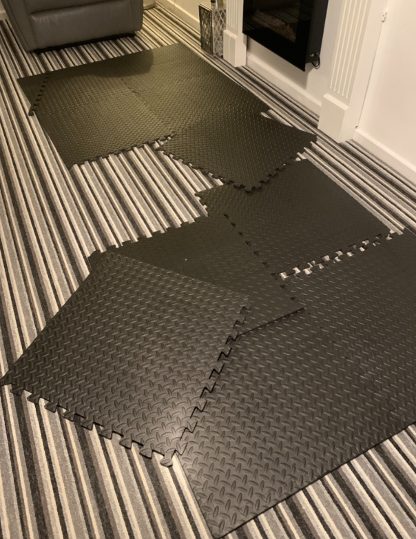 Interlocking Foam Floor Gym Pilates Mats – Black Brand New