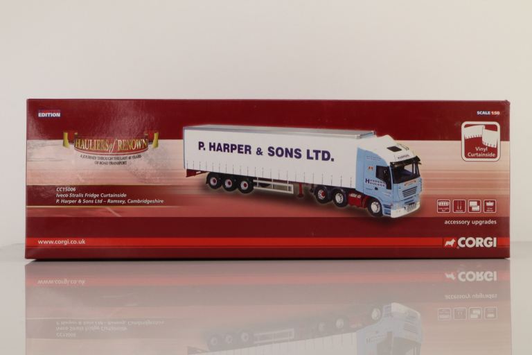 Rare Corgi CC15006 Iveco Stralis Fridge Curtainside - P Harper & Sons Ltd - Ramsey, Cambridgeshire