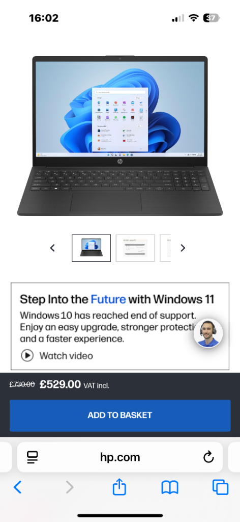 HP laptop 15.6