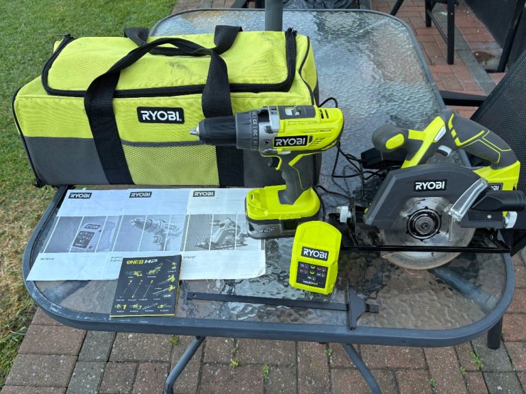 Ryobi Cordless Combi Drill + Circular Saw 